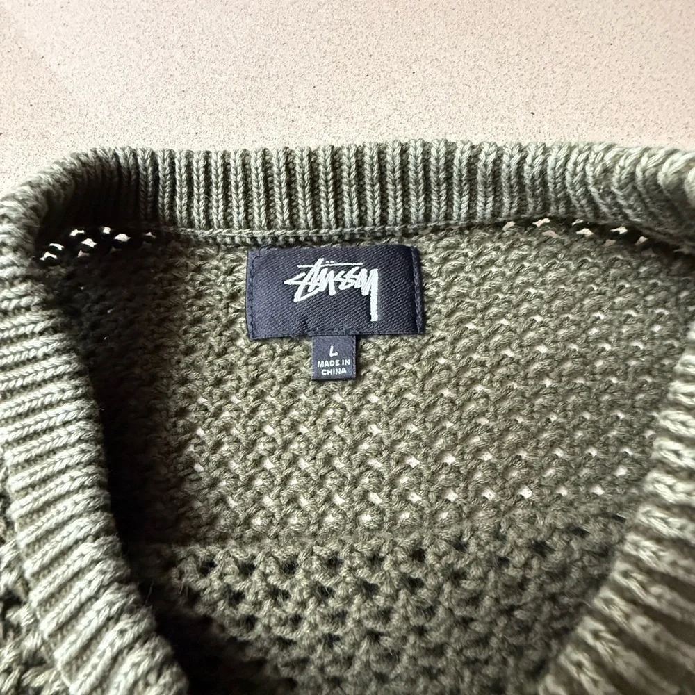 Stussy Olive Crewneck Sweater